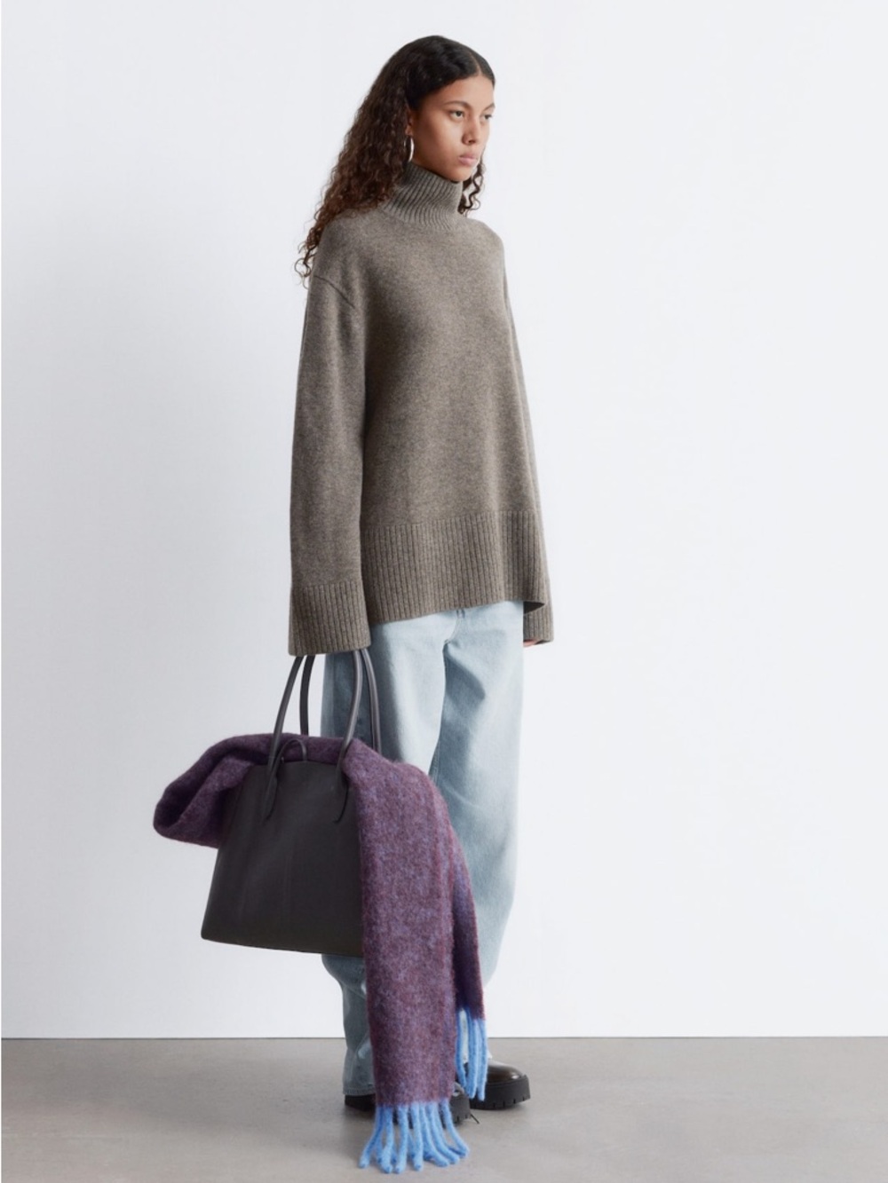 & Other Stories Oversized Turtleneck Wool Sweater